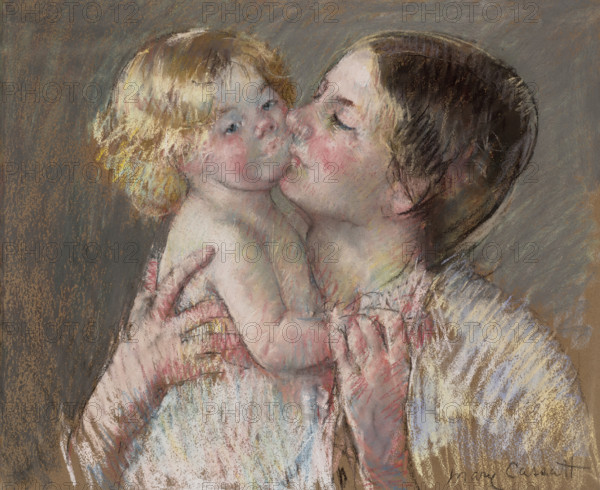 A Kiss for Baby Ann (No. 3) , 1897. Creator: Cassatt, Mary (1845-1926).