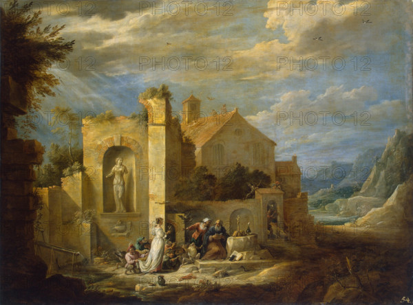 The Temptation of Saint Anthony, Early 1650s. Creator: Teniers, David, the Younger (1610-1690).