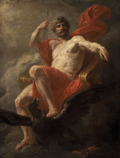 Jupiter Enthroned, End of 18th-early 19th century. Creator: Füger, Heinrich Friedrich (1751-1818).