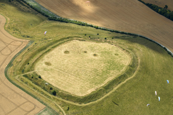 Liddington Castle hillfort, Swindon, 2022. Creator: Damian Grady.