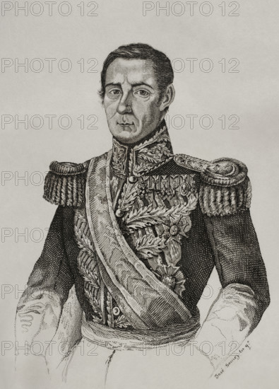 Jerónimo Valdés y Sierra (1784-1855), 1st count of Torata and count of Villarin, 1845. Creator: Jose Gomez.