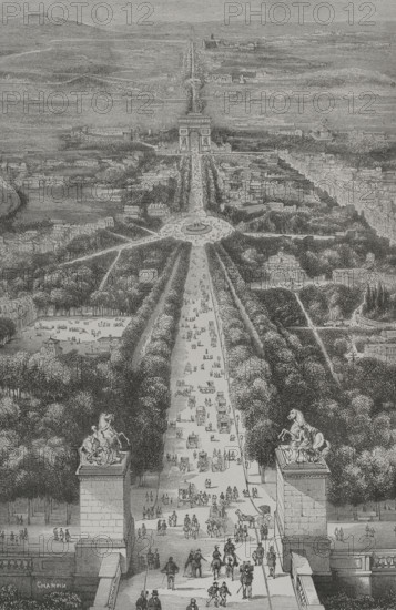 The Champs-Élysées, Paris, France, 1856. Creator: Unknown.