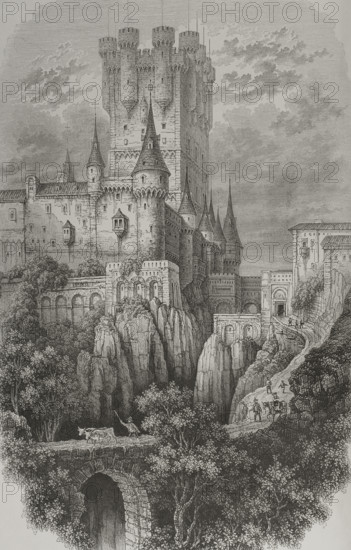 The Alcazar, Segovia, Spain, 1856. Creator: Wiesener.