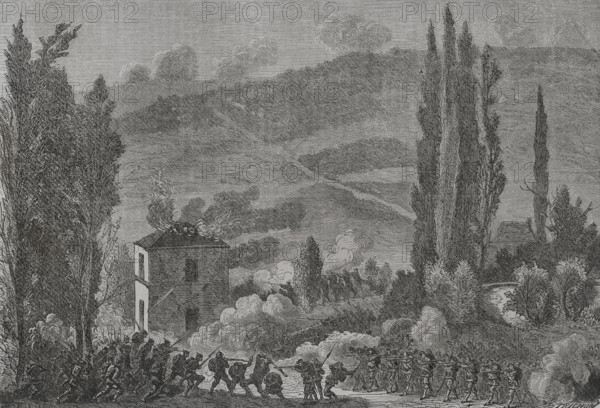 Franco-Prussian War (1870-1871): Battle of Châtillon, September-October 1870 (1871). Creator: Auguste Trichon.