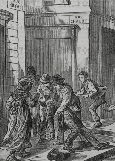 Death of Paul Beurtheret, editor of the "Union Liberale", hit by a Prussian projectile at..., 1871.  Creator: Unknown.