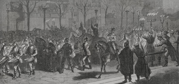 Franco-Prussian War (1870-1871): Germans leave the city, 1871.  Creator: Unknown.