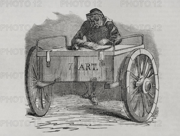 Communard - Gunner writing a report, Paris Commune, France, 1871. Creator: Unknown.