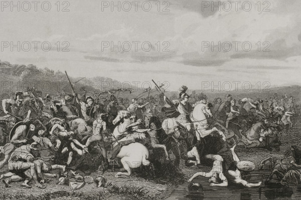The Carthaginian general and statesman Hannibal in the Iberian Peninsula, Second Punic War, 1852.  Creator: Antonio Roca Sallent.