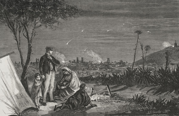 Uprising against Espartero's policies, Revolution in Barcelona, 1879. Creator: Jose Gomez.
