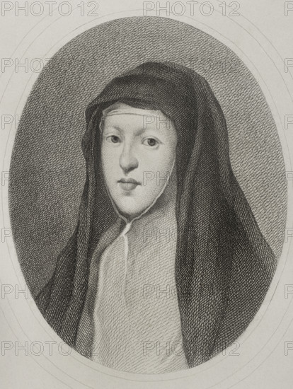 Mariana of Austria (1634-1696), Queen consort of Spain (1649-1665), 1879. Creators: Alphonse Charles Masson, Magin Pujadas.