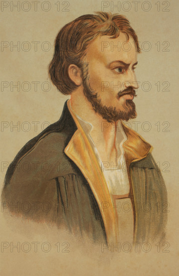 Portrait of John Calvin (1509-1564), French theologian and reformer, 1886.  Creator: Unknown.