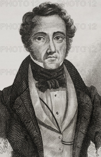 Portrait of Francisco Javier de Istúriz Montero (1790-1871), Spanish politician and diplomat, 1845. Creator: Jose Gomez.