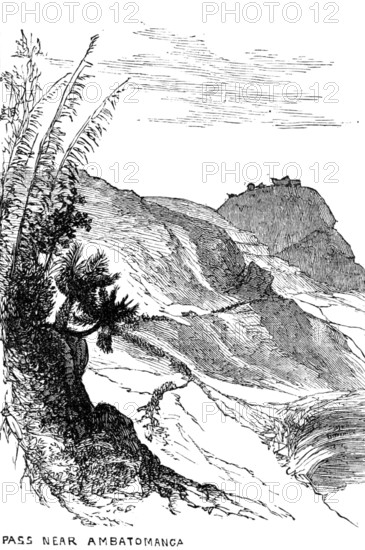 Sketches in Madagascar: pass near Ambatomanga, 1883. Creator: Unknown.
