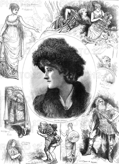 Sketches from "Ingomar" at the Lyceum Theatre, 1883. Creator: Unknown.