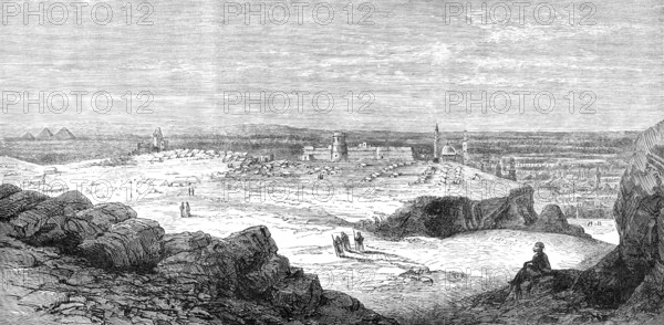 Cholera Camp of the 79th Regiment (Cameron Highlanders) on the Mokattam Heights, Cairo, 1883. Creator: Unknown.