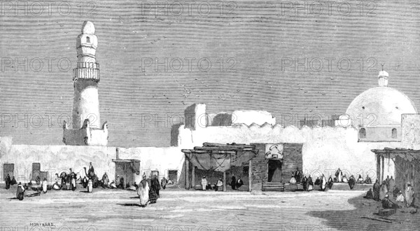 The Market-Place at Esneh, Egypt, 1883. Creator: Unknown.