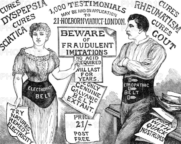 Pall Mall Electric Association's Electropathic Belt, 1883. Creator: Unknown.