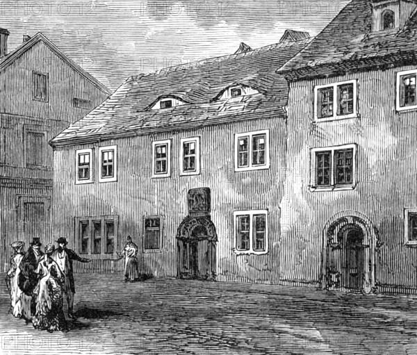 The Luther Celebration in Germany: Luther's school at Mansfeld, (1883). Creator: Unknown.