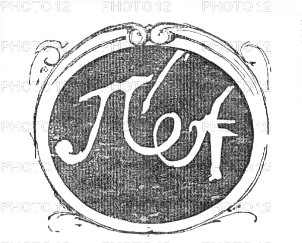 Peter the Great's Signature in Luther's room, Wittenberg, 1883. Creator: Unknown.