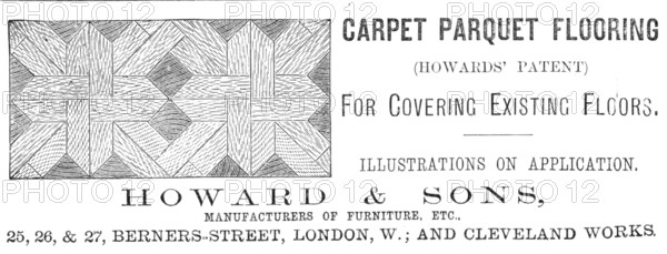 Carpet Parquet Flooring - Howard & Sons, 1883. DELETE - DUPLICATE Creator: Unknown.