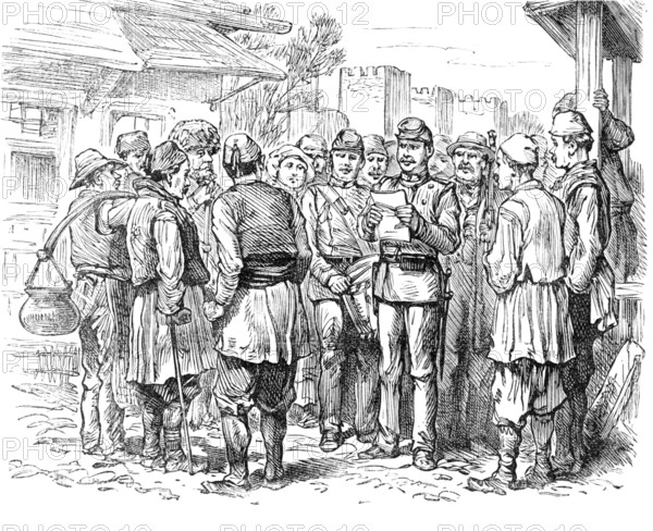 Sketches of the Insurrection in Servia; Government Officer..., 1883. Creator: Unknown.