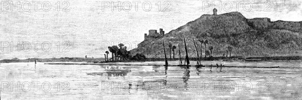 Sketches of Upper Egypt: approach to Assouan, 1883. Creator: Unknown.