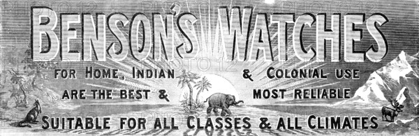 Benson's Watches, 1883. Creator: Unknown.