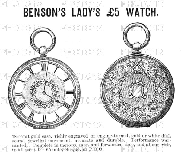 Benson's Lady's £5 Watch, 1883. Creator: Unknown.