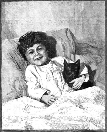 A Merry Christmas To You! from a photograph by J. Thomson, 1883. Creator: Eugène Froment.