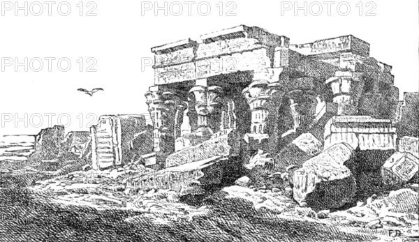 Temple of Kom Ombos, Upper Egypt, by Frank Dillon:...Institute of Painters in Oil Colours, 1883. Creator: Unknown.