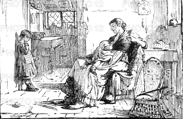 The Mother, by A. Hacker:...Institute of Painters in Oil Colours, 1883. Creator: Dawson.