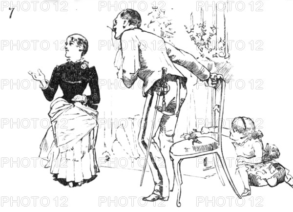 An English Christmas in Paris, drawn by A. Forestier, 1883.  Creator: Unknown.