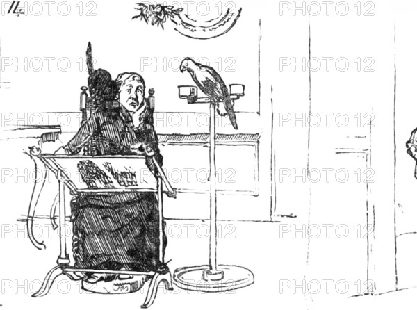 An English Christmas in Paris, drawn by A. Forestier, 1883.  Creator: Unknown.