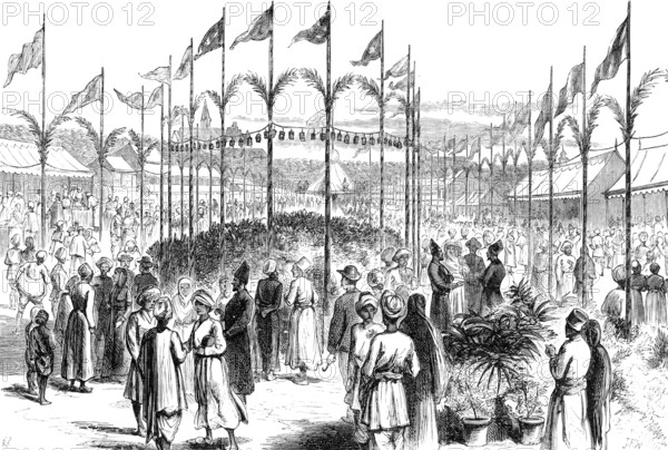Fair held on the Esplanade, Bombay, in honour of the...Duke and Duchess of Connaught, 1883. Creator: Unknown.