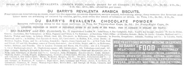 Du Barry's Revalenta Arabica Biscuits, 1883. Creator: Unknown.
