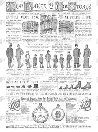 Chas. Baker & Co.'s Stores, 1883. Creator: Unknown.