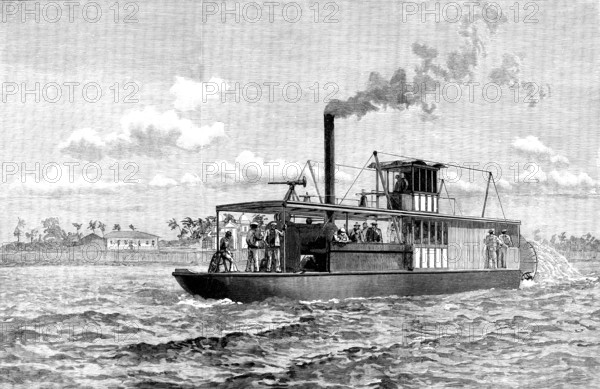 Portuguese gun-boat on the Zambesi, 1890. Creator: Unknown.