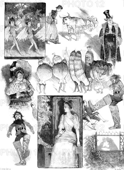The Drury-Lane Pantomime, "Jack and the Beanstalk", 1890. Creator: R. Taylor.