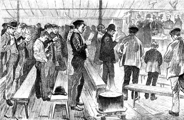 The Gasworkers’ Strike: Sunday Service at the South Metropolitan Gas Company’s works, 1890. Creator: Unknown.