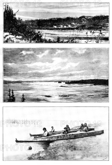 Lord Lonsdale’s travels in the Arctic...Fort Norman; Mackenzie River; Bidarka voyage, Alaska.., 1890 Creator: Unknown.