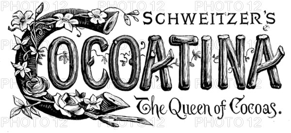 Advertisement for Schweitzer’s Cocoatina, 1890. Creator: Unknown.
