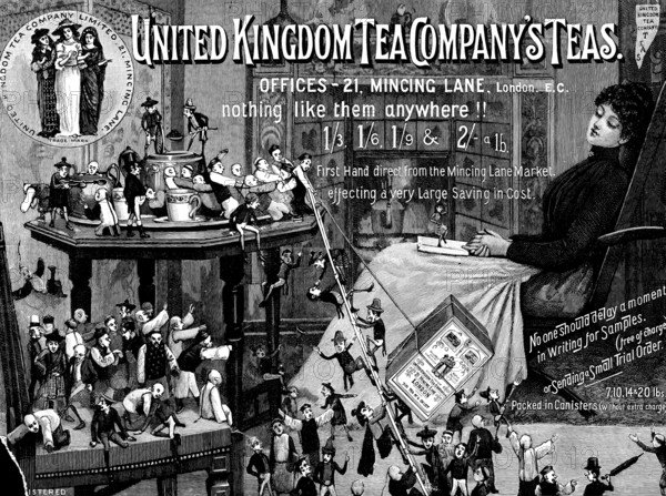 Advertisement for United Kingdom Tea Company’s Teas, 1890. Creator: Unknown.