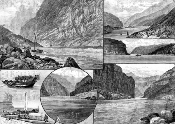 Sketches on the Yangtsze River, China, 1890. Creator: Unknown.