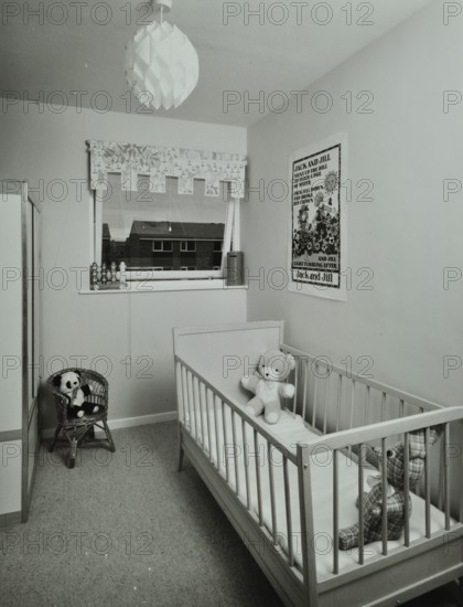 45 Enfield Chase, Houghton Regis, Dunstable, Bedfordshire: infant's bedroom, 1971. Creator: Unknown.