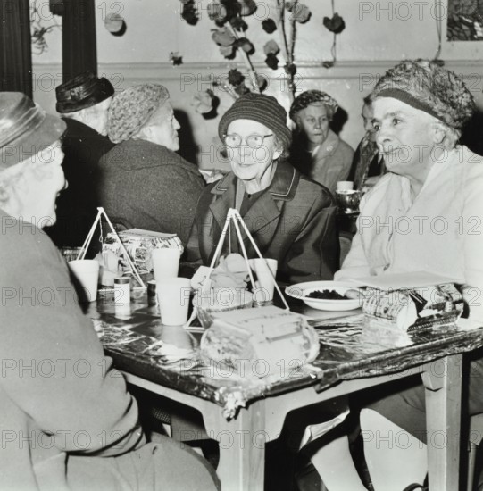 St Richard of Chichester School, Hounslow, London: entertaining old people at Christmas, 1968. Creator: Unknown.