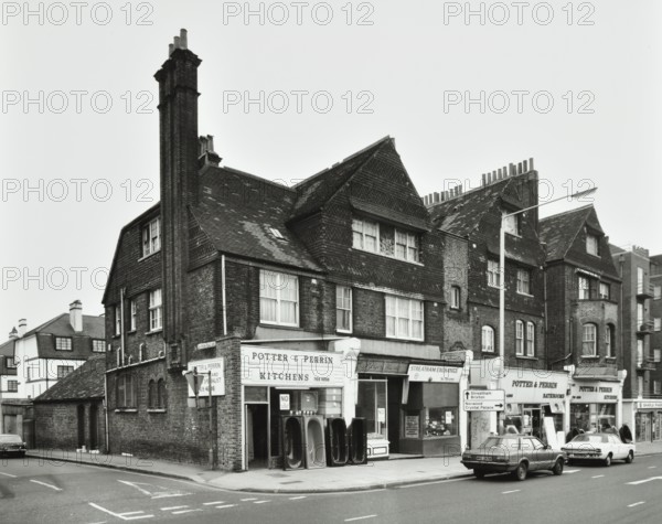 412-416 Streatham High Road, Lambeth, London: by Barrow Road, 1981. Creator: Unknown.