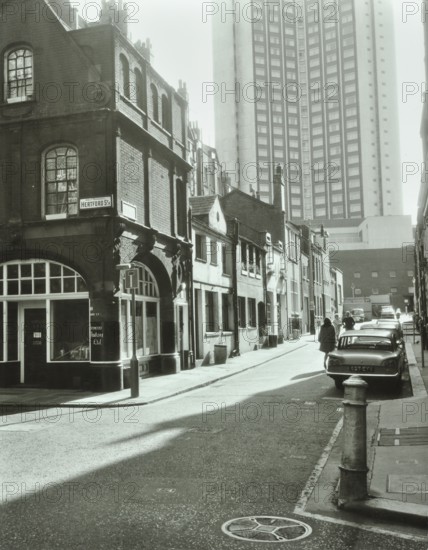 1-17 Shepherd Market, Westminster LB, London: looking east, 1967. Creator: Unknown.