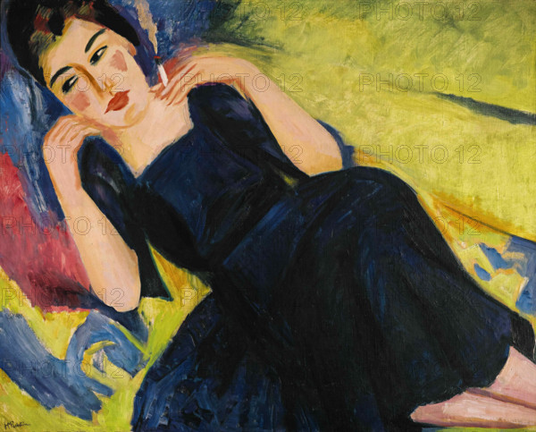 Young woman smoking, 1921