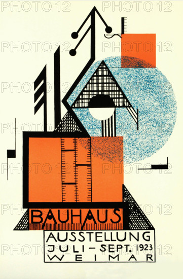 Bauhaus exhibition. Postcard, 1923.