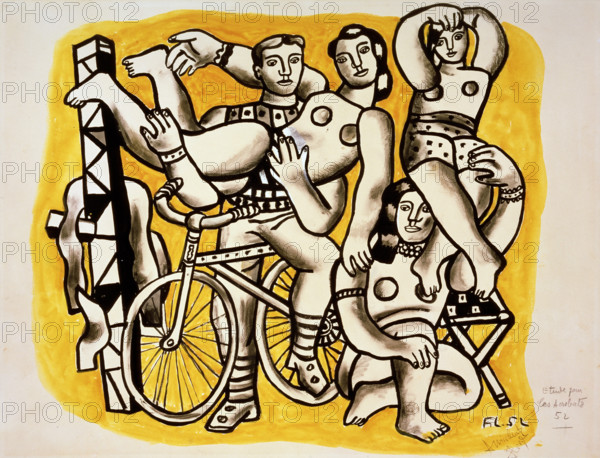 'Acrobats', 1952.  Creator: Fernand Leger.